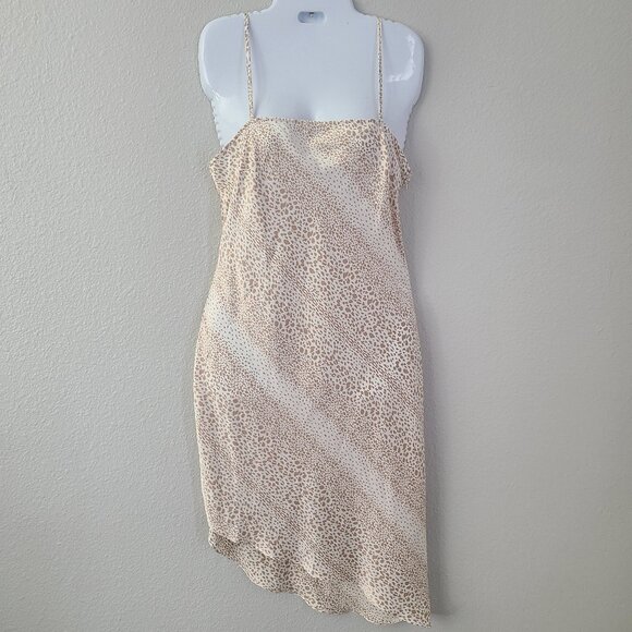 Forever 21 women's beige leopard print slip dress size medium - Picture 3 of 14